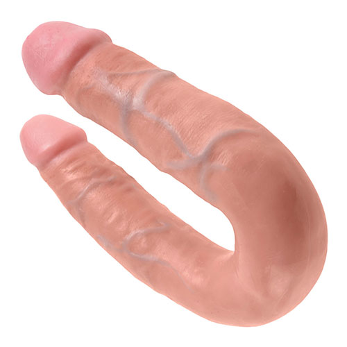 King Cock U-Shaped Medium Double Trouble Dildo